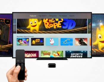Apple TV with Burn the Rope 3D displayed