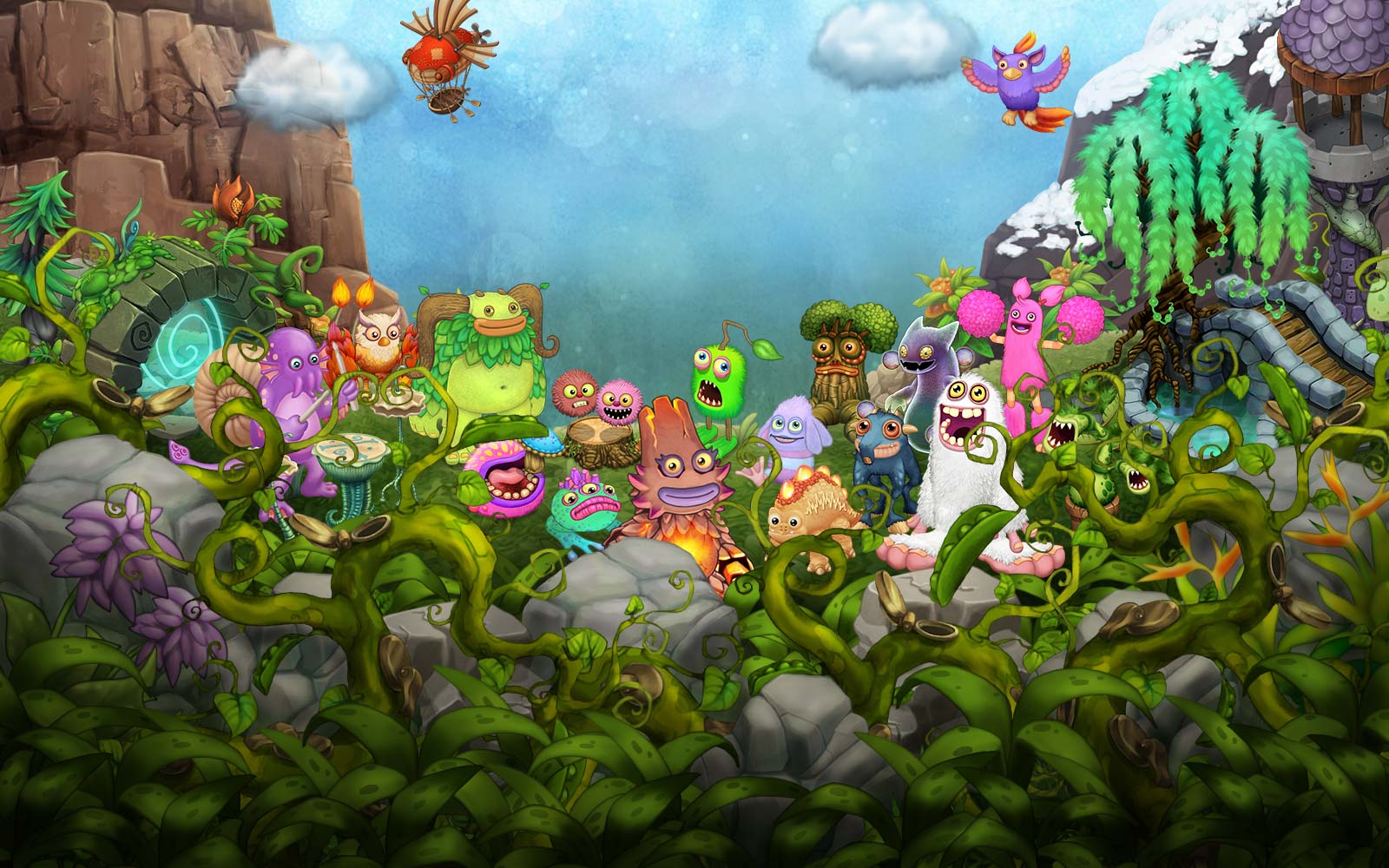 Сколько в игре my singing monsters. Остров сахабуша монстры. Игра my singing Monsters. Май сингинг Монстер. Монстры в игре my singing Monsters.