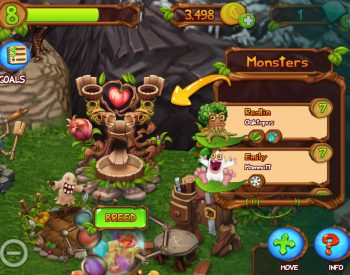 Screenshot of My Singing Monsters: Dawn of Fire Breeding Structure