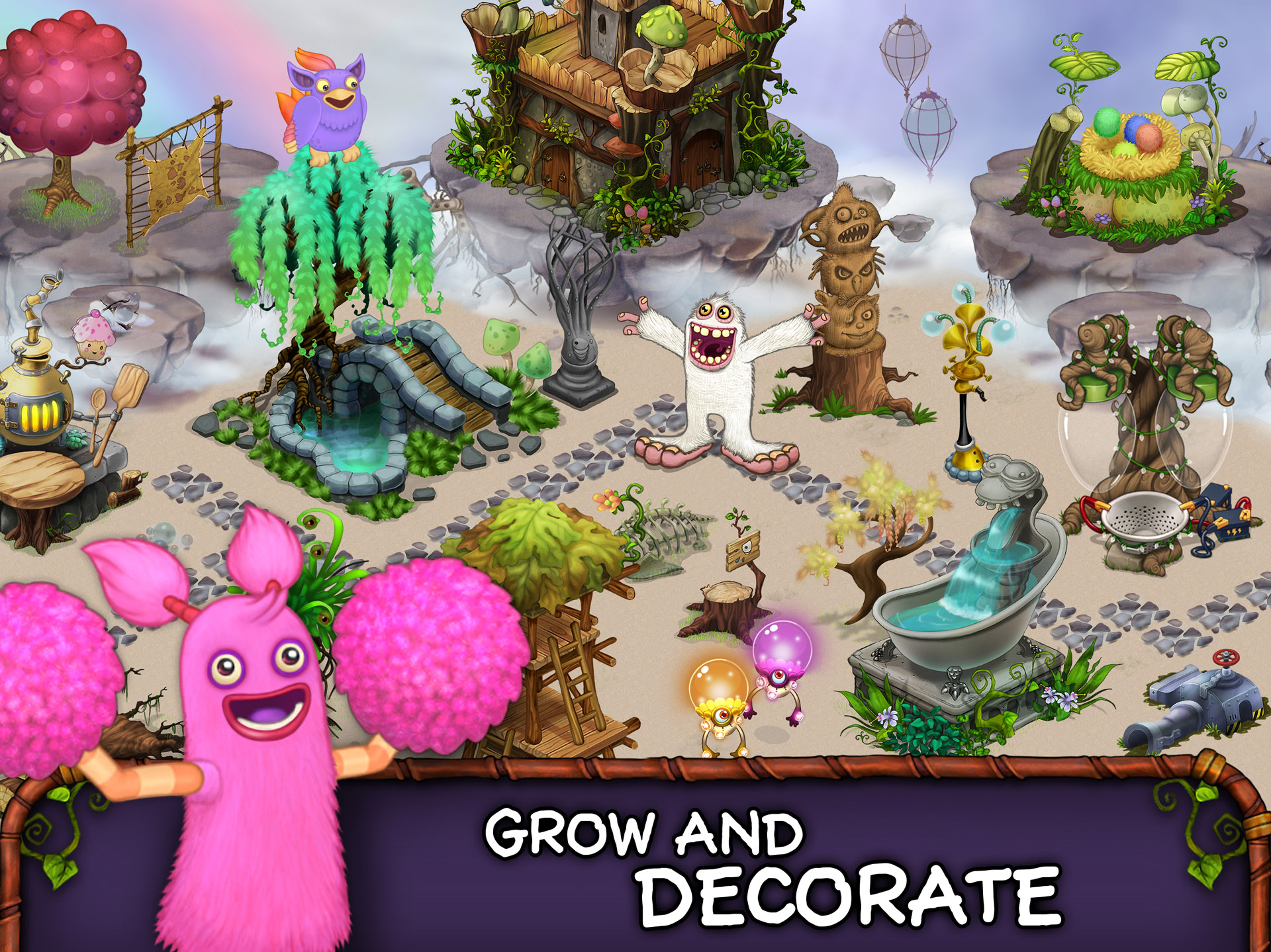 My singing monsters мод майнкрафт. Поющие монстры. Игра Мои Поющие монстры. Монстры из игры Мои Поющие монстры. Милые монстры игра.