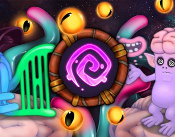 Fire Frontier Final Element Banner Psychic Monsters on Psychic Island surrounding the Psychic Element Sigil